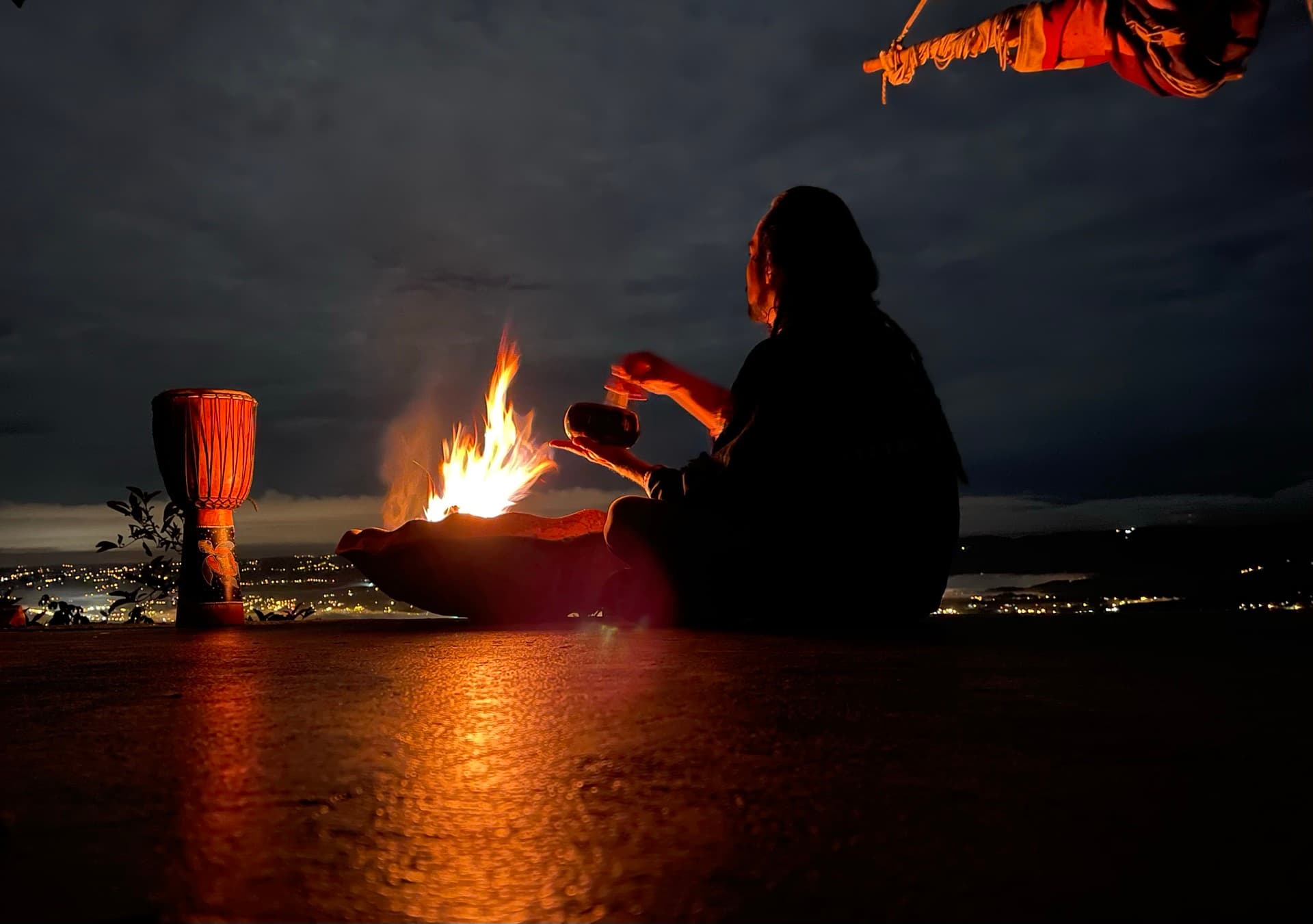 Facilitator guiding ceremony